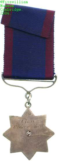Indian Order of Merit, 3rd Class, 1837-1912
