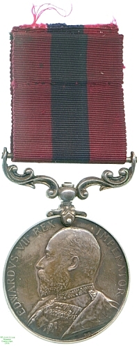 Meritorious Service Medal (Army), 1901-1910