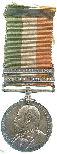 King's South Africa Medal, 1902