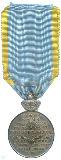 Belgian African Campaigns 1914-16 Medal, 1917 (silver)