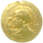 image of obverse of gold portrait rupee of Jahangir
