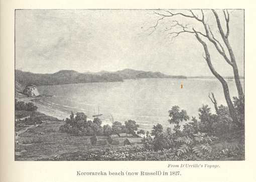 Kororareka Beach (now Russell) in 1827