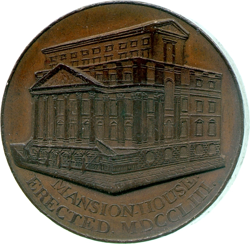 Image of the obverse of a copper halfpenny token by Thomas Wyon for Kempson, late eighteenth century